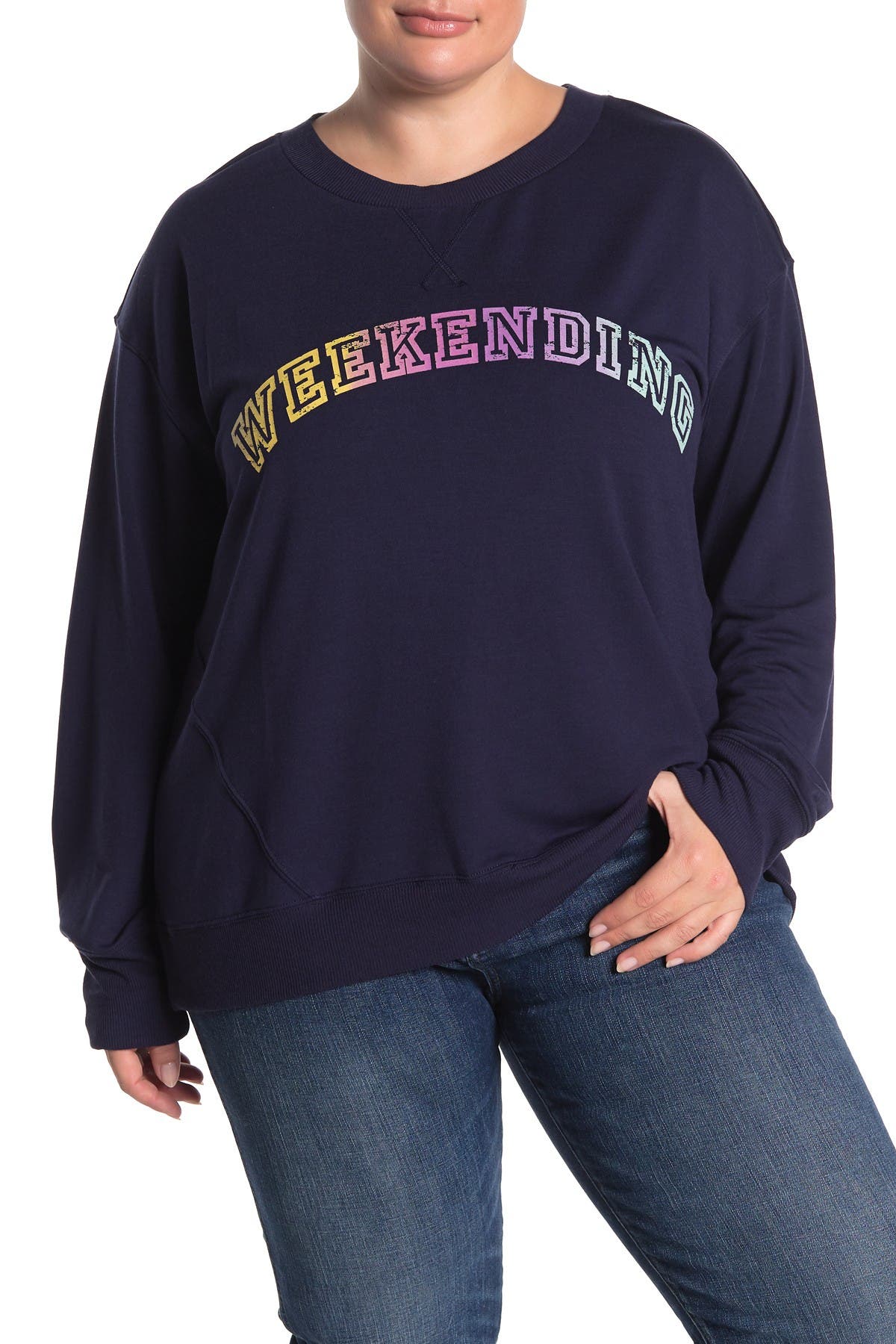 plus size crew neck sweatshirts