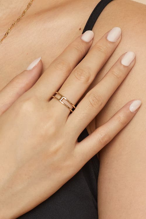 Oradina 14k Yellow Gold Hudson Petite Ring In Yellow Gold