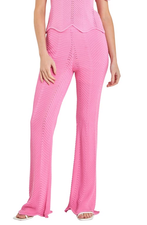 Wavy Knit Pants in Pink