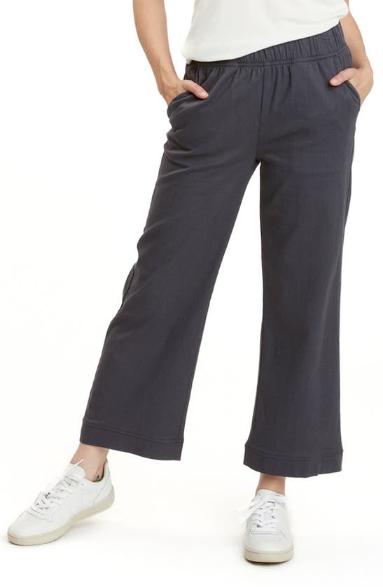 Shop Threads 4 Thought Georgie Stretch Twill Wide Leg Pants In Carbon