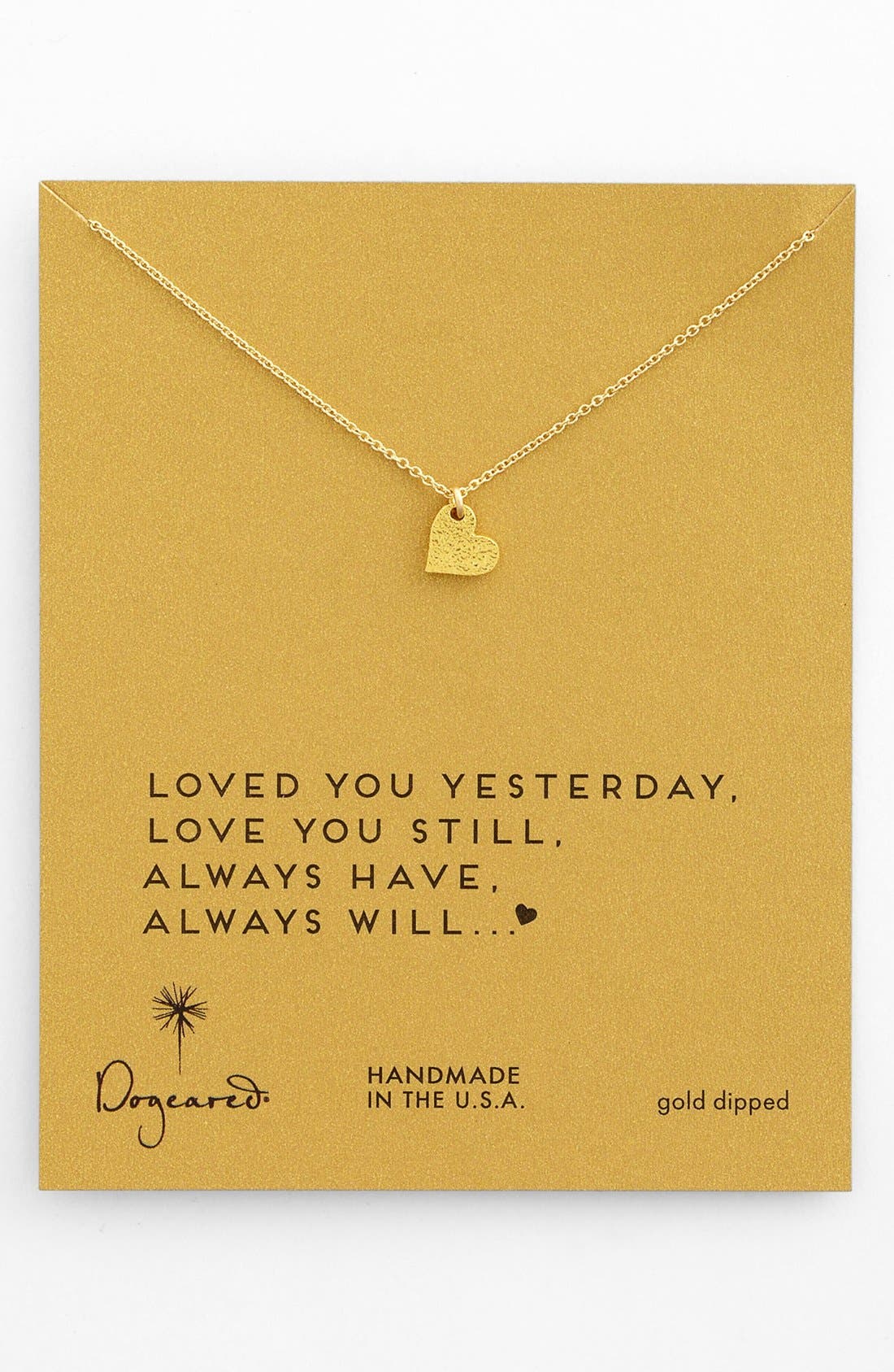 Dogeared 'Sparkle Heart' Boxed Pendant Necklace Nordstrom
