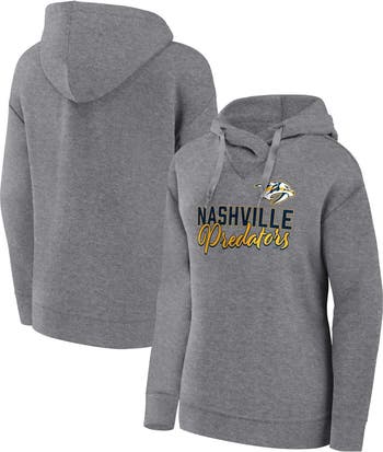 Nashville Predators Fanatics Branded Stacked Long Sleeve Hoodie T-Shirt - Heather Charcoal