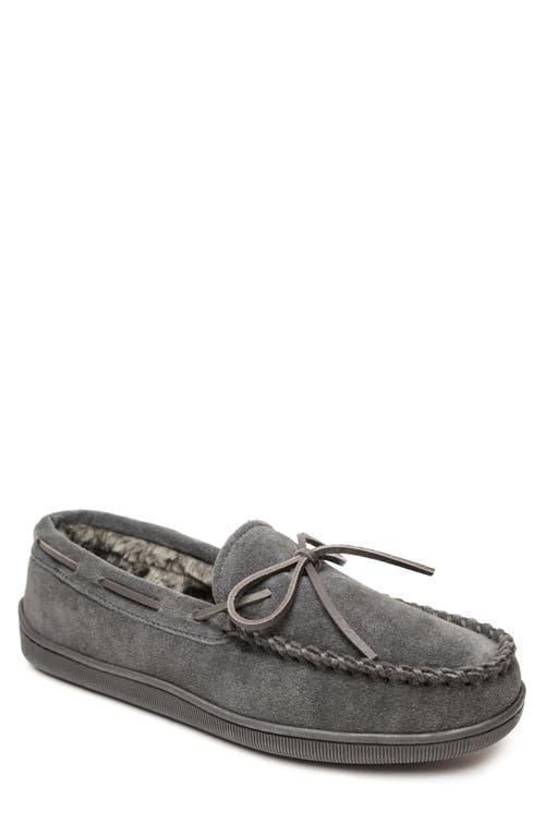 Lined Hardsole Slipper in Charcoal