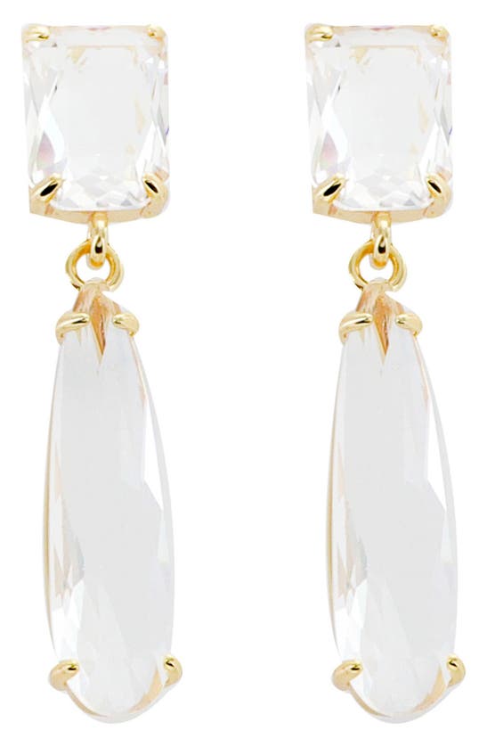 Panacea Crystal Teardrop Earrings In Clear