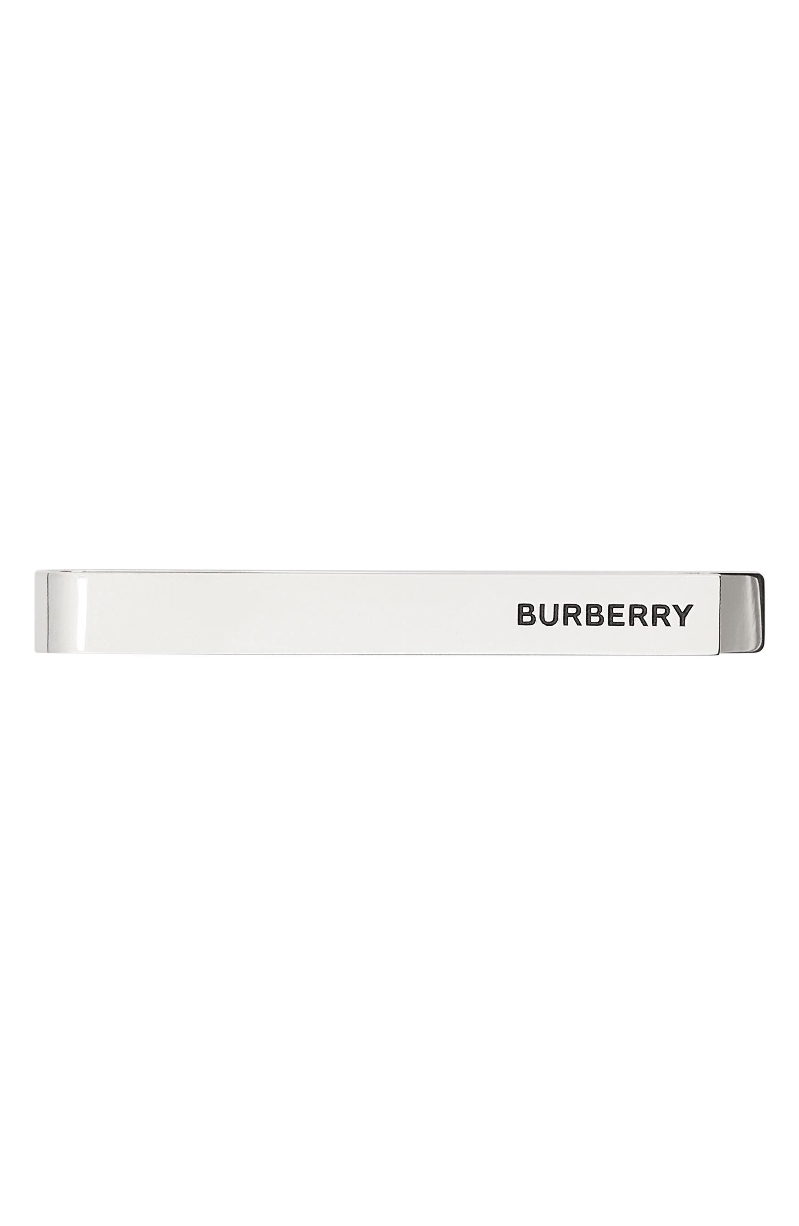 silver burberry tie