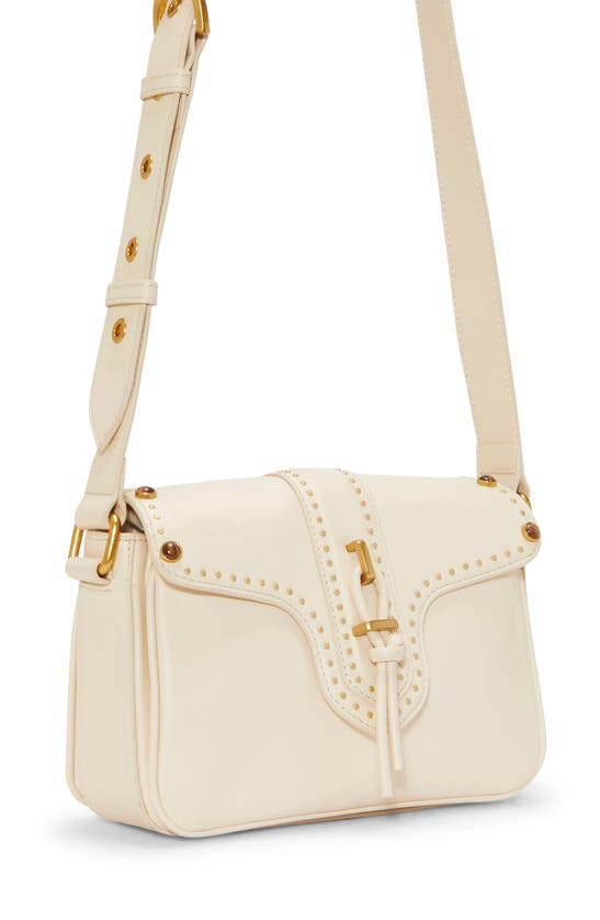 Shop Vince Camuto Macey Leather Crossbody Bag In Warm Vanilla Cowbos