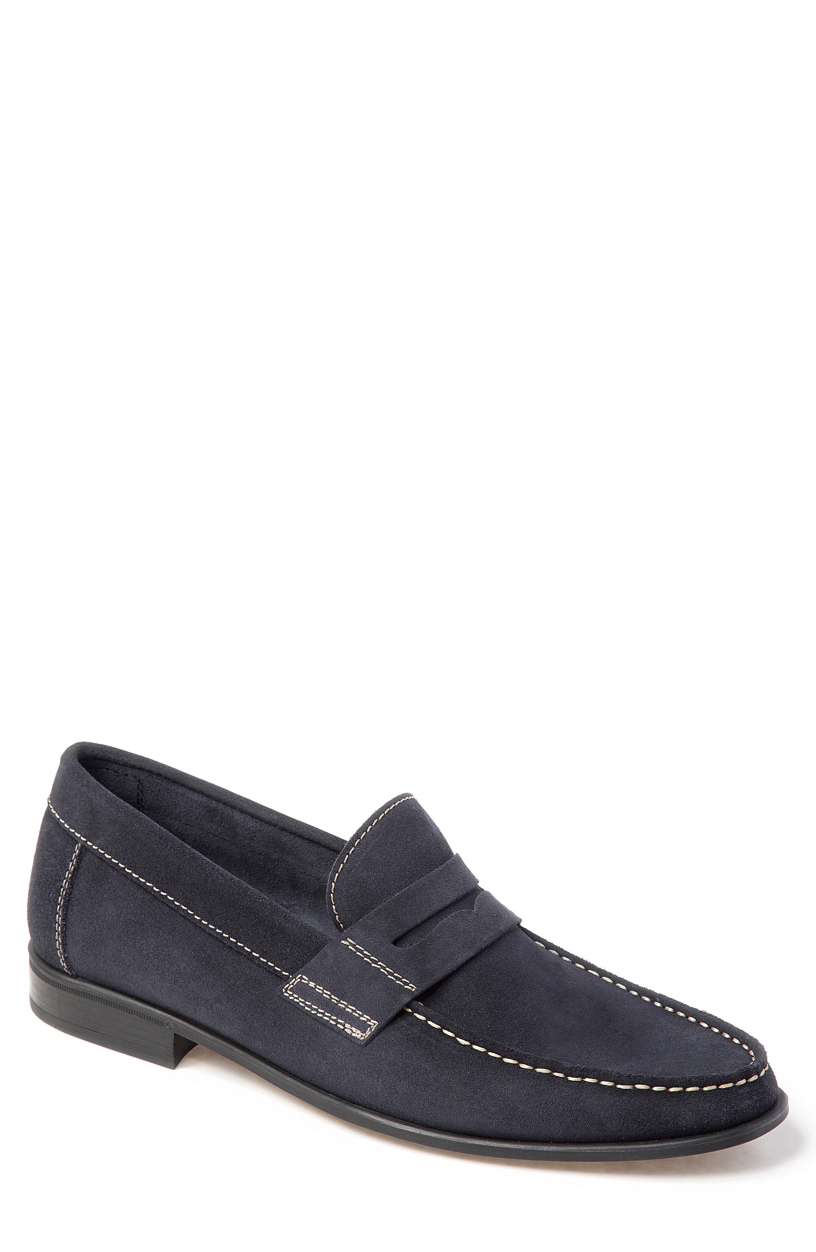 Sandro Moscoloni Leo Moc Toe Penny Loafer In Blue