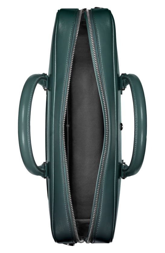 Shop Montblanc Meisterstück Leather Briefcase In Sfumato British Green