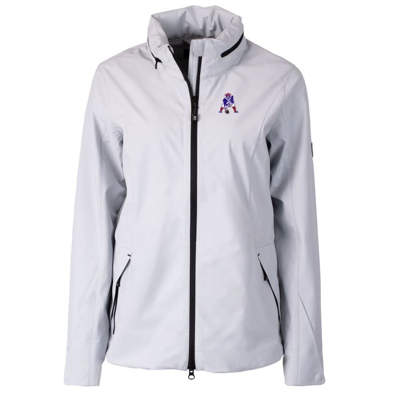 Shop Cutter & Buck Gray New England Patriots Throwback Logo Vapor Full-zip Rain Jacket