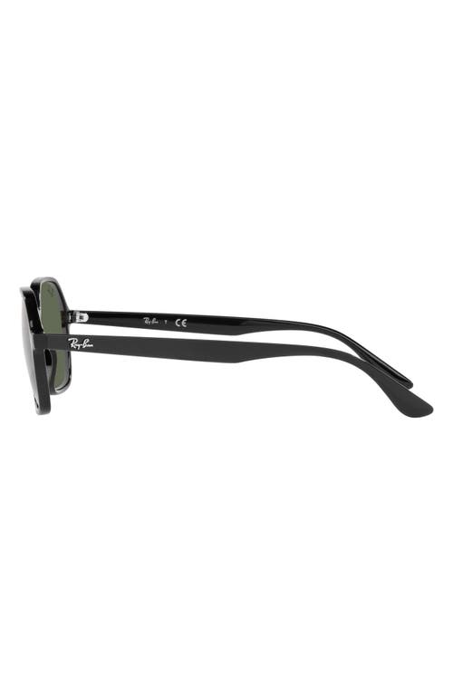 Shop Ray Ban Ray-ban 52mm Round Sunglasses In Black/dark Green