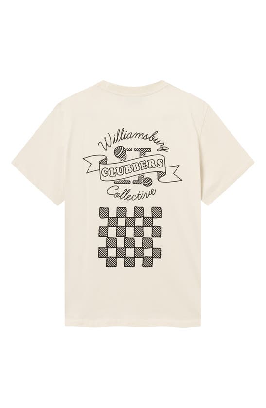 Shop Les Deux Clubbers Collective Organic Cotton Graphic T-shirt In Ivory/ Black