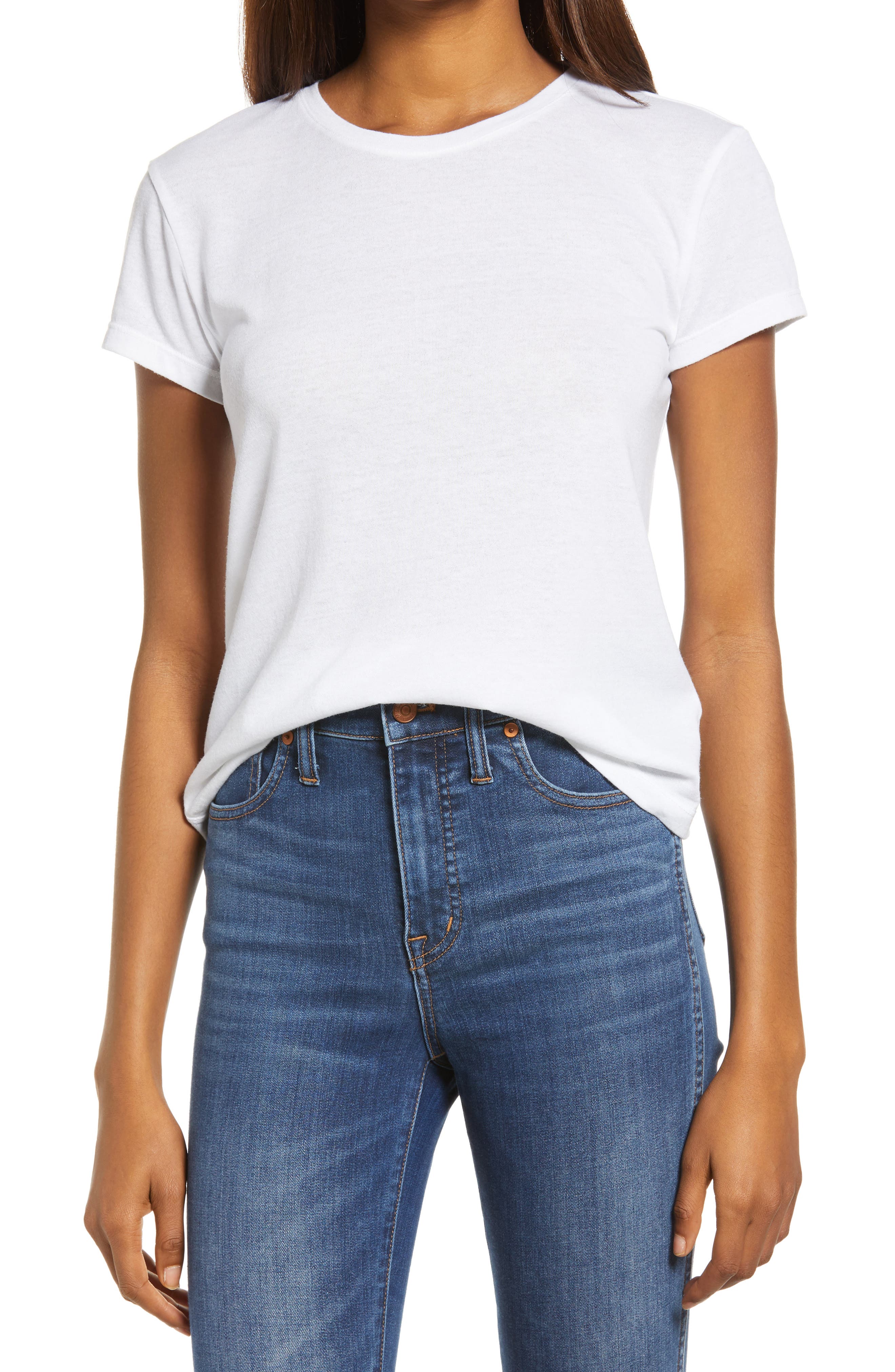 Splendid Recycled Blend Crewneck T-shirt In White