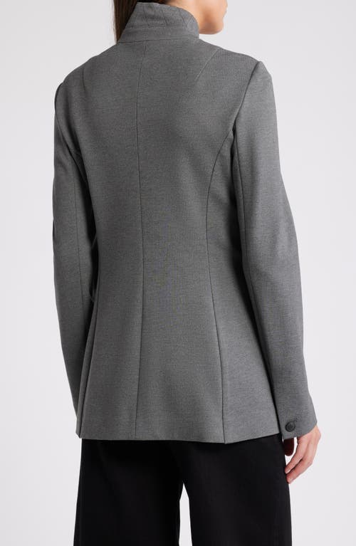 Shop Rag & Bone Slade Long Ponte Knit Blazer In Charcoal