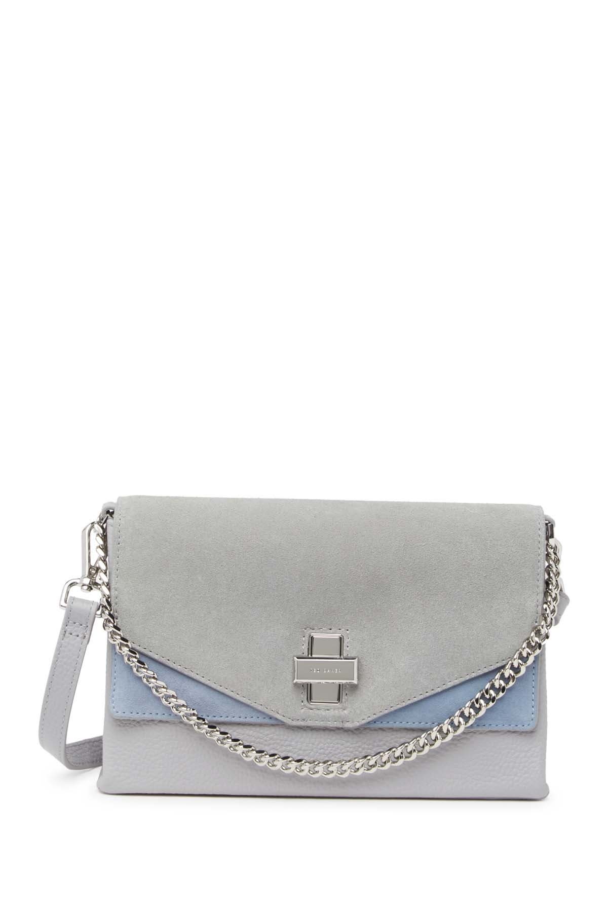 ted baker grey suede bag