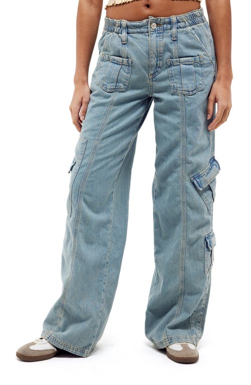 BDG Urban Outfitters Y2K Oversize Cargo Jeans in Bleach Denim