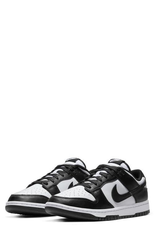 Nike Dunk Low Retro Basketball Shoe In White/black/white