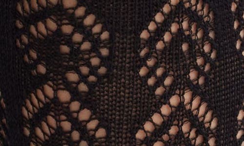 Hue Pointelle Over-the-knee Socks In Black