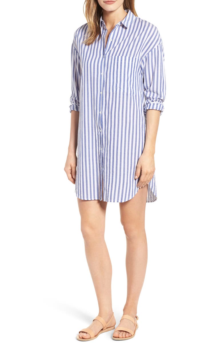 Velvet by Graham & Spencer Stripe Cotton Shirtdress | Nordstrom