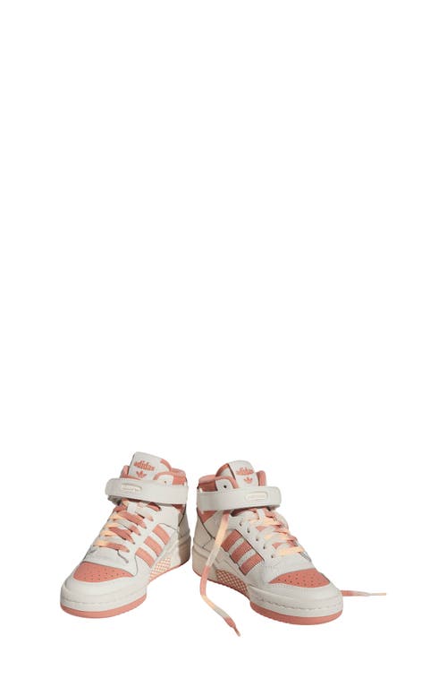 Adidas Originals Adidas Forum Mid Sneaker In Off White/ Wonder Clay/ Orange