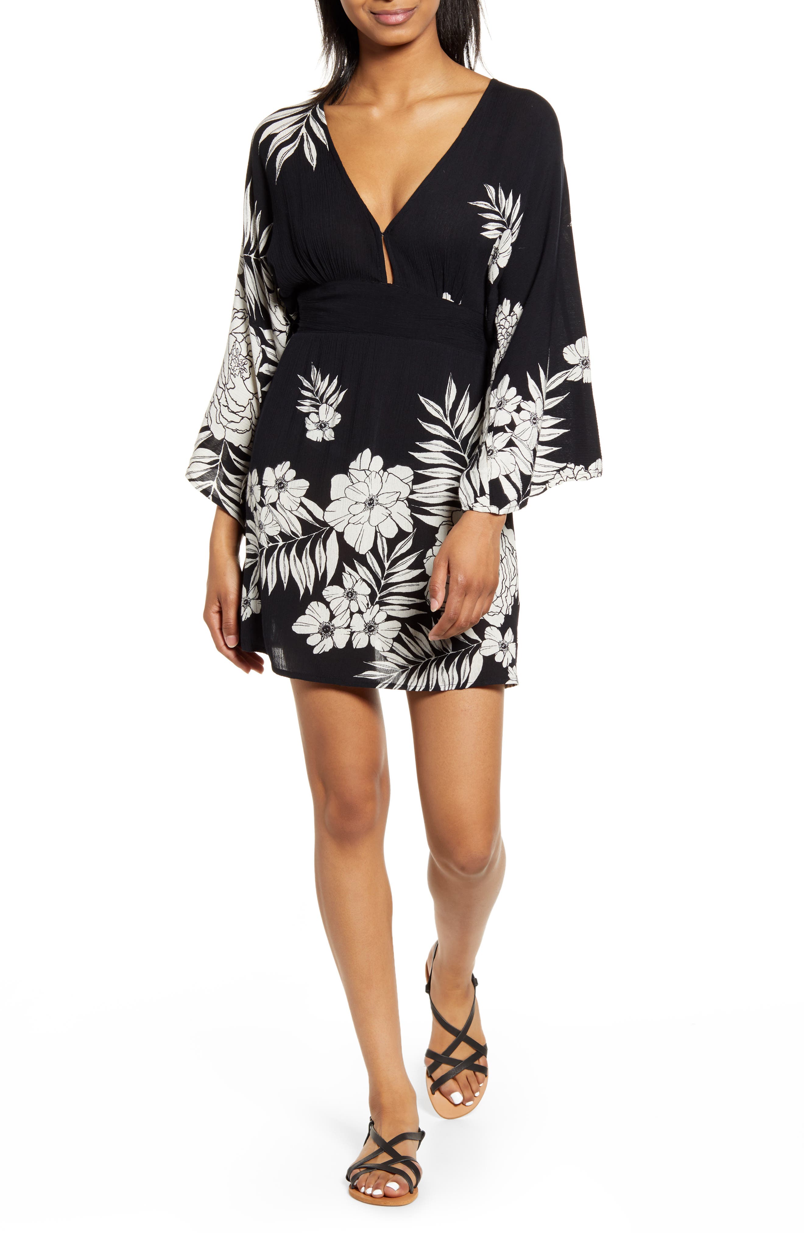 Billabong Take The Plunge Minidress, Black
