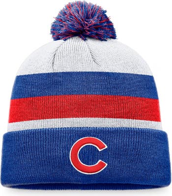 Men's Fanatics Branded Gray Chicago Cubs Cuffed Knit Hat with Pom