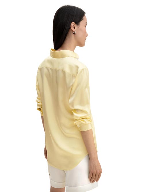 Shop Lilysilk Golden Cocoon Tailored Shirt In Undyed Natural Golden