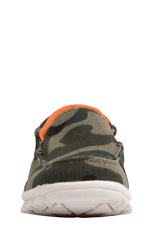 Shop Deer Stags Melvin Jr. Nosox Kickback Slip-on Sneaker In Green/orange Camo