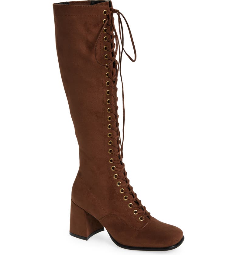 Jeffrey Campbell Roxina Lace-Up Knee High Boot (Women) | Nordstrom