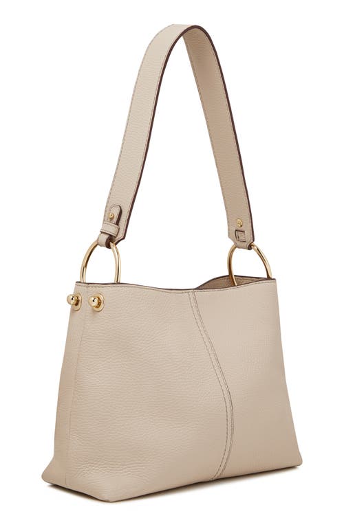 Shop Strathberry Lana Leather Hobo Bag In Oat