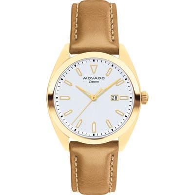 Movado Heritage Datron Leather Strap Watch, 31Mm