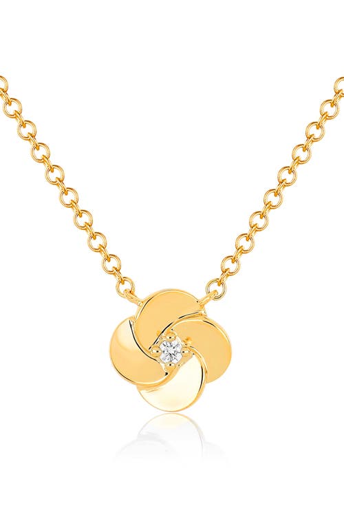 Ef Collection 14k Gold & Diamond Pendant Necklace
