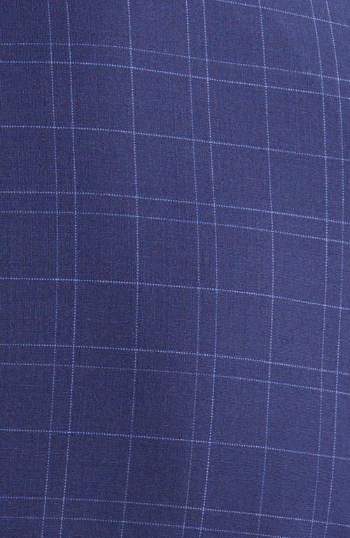 Shop Open Edit Plaid Slim Fit Stretch Wool Blend Sport Coat In Navy Twin Pane