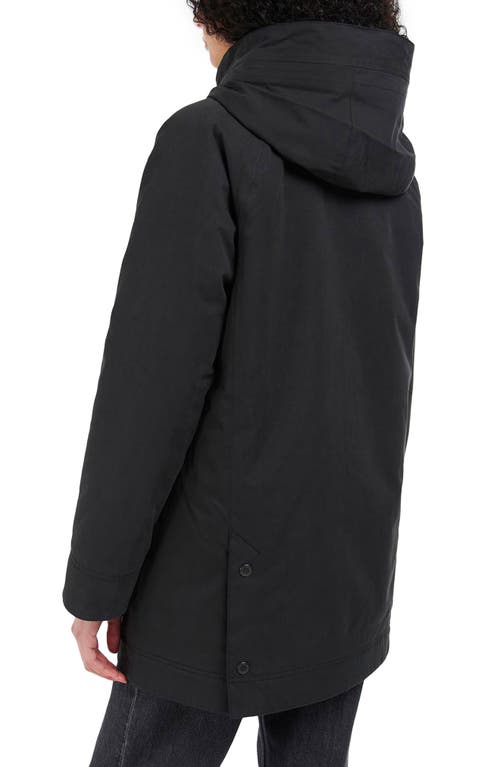 Barbour Winter Beadnell Womens Waterproof Jacket In Black/ancient