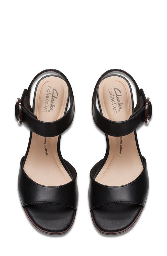 Shop Clarks ® Ambyrlyn Ruby Platform Sandal In Black Leather