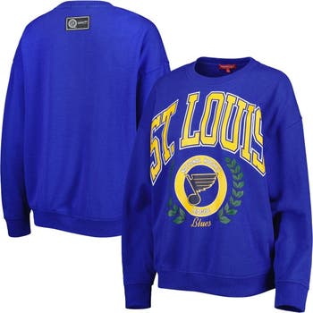 St. Louis Blues Mitchell & Ness Women's Logo 2.0 Pullover Sweatshirt - Blue