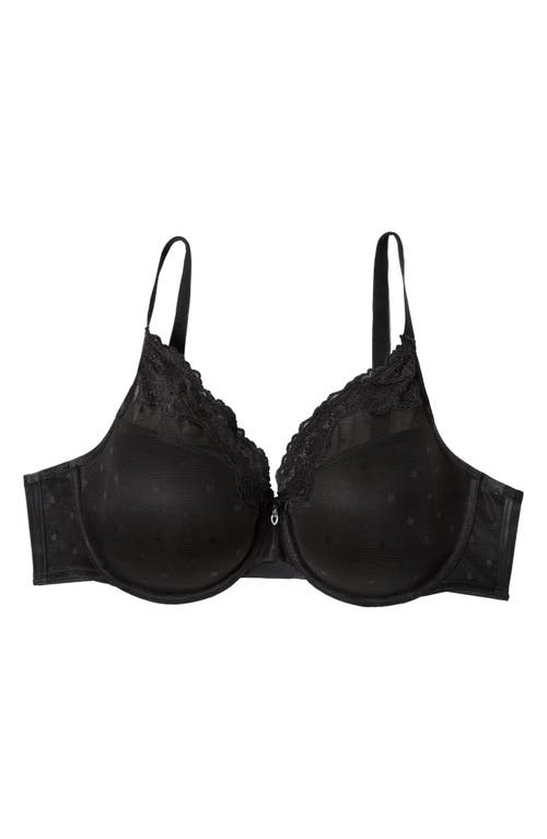 Shop Curvy Couture Sheer Whisper Plunge Underwire T-shirt Bra In Onyx