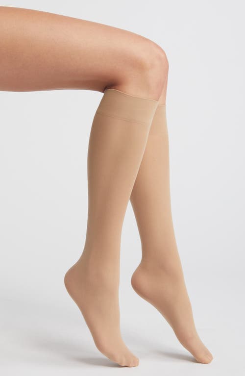 Opaque Trouser Socks in Beige Sand