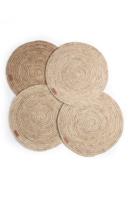 Shop Tallo De Olivo Fique Spiral Placemat Set Of 4 In Natural