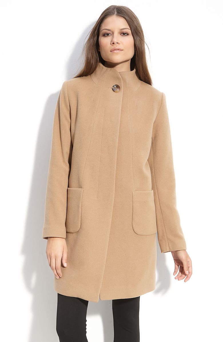 Kristen Blake Stand Collar Wool Blend Coat | Nordstrom