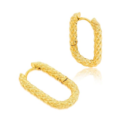Donatello Gian Diamond Cut Hoop Earrings In Gold