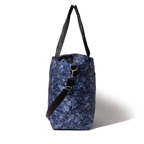Baggallini Large Carryall  Crossbody Tote Bag In Indigo Petal