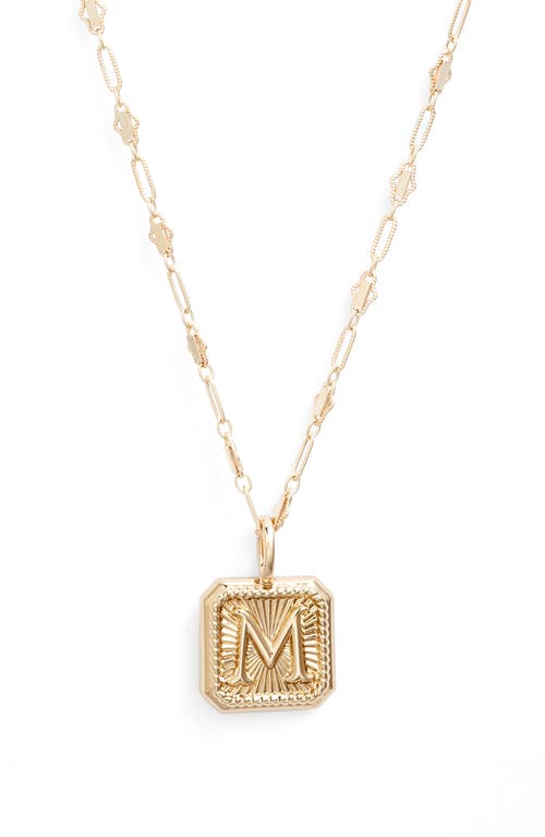 Harlow Initial Pendant Necklace in Gold - M