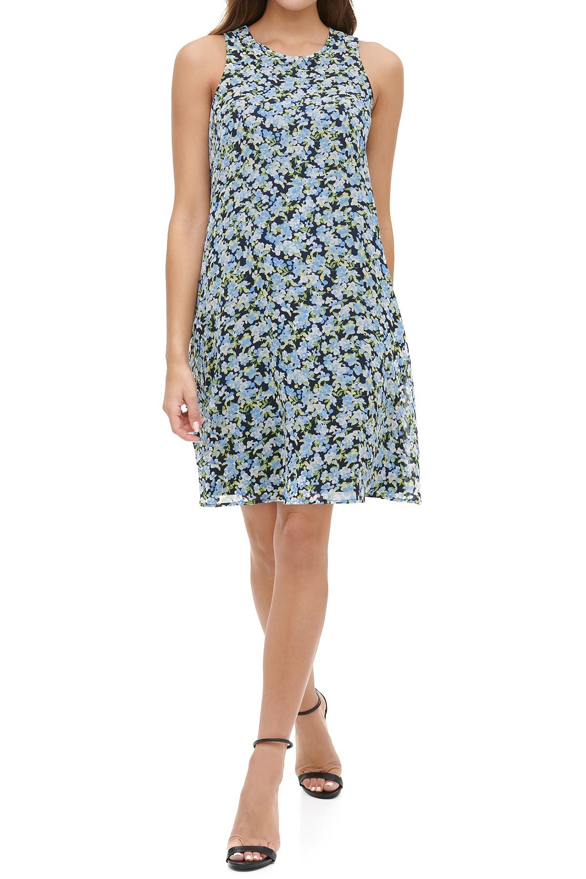 ditsy shift dress