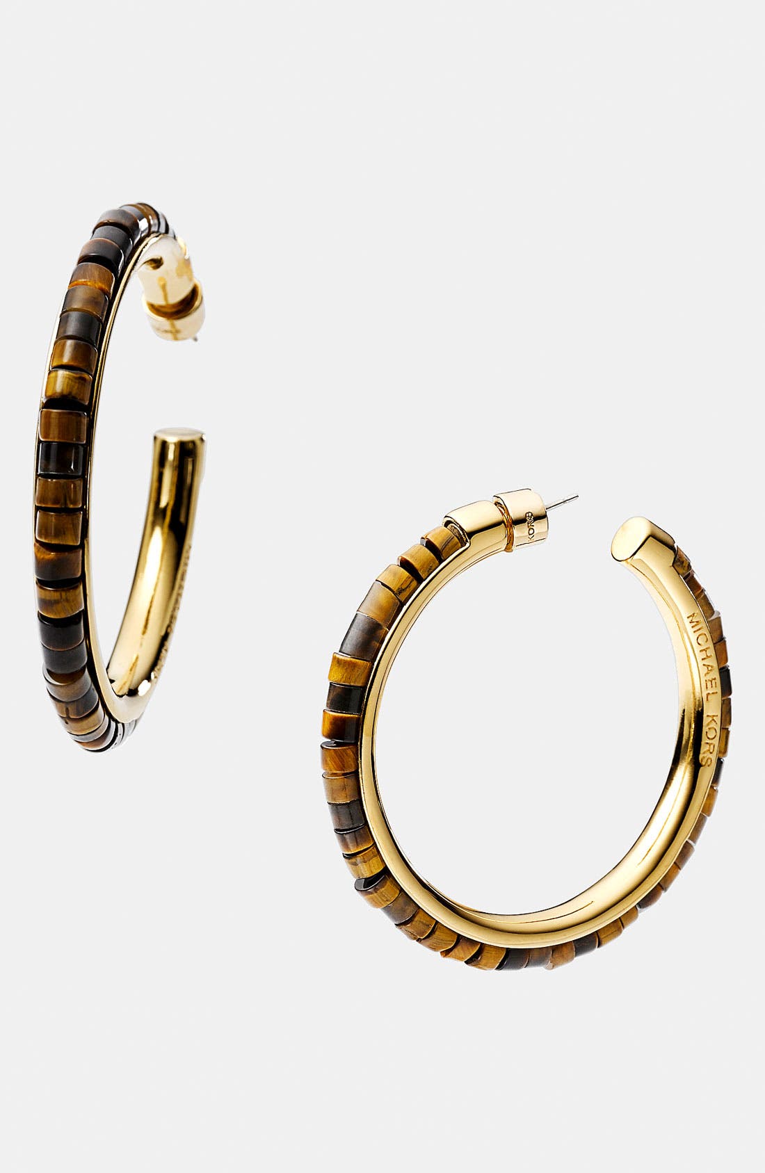 Michael Kors 'Sleek Exotics' Large Bead Hoop Earrings Nordstrom