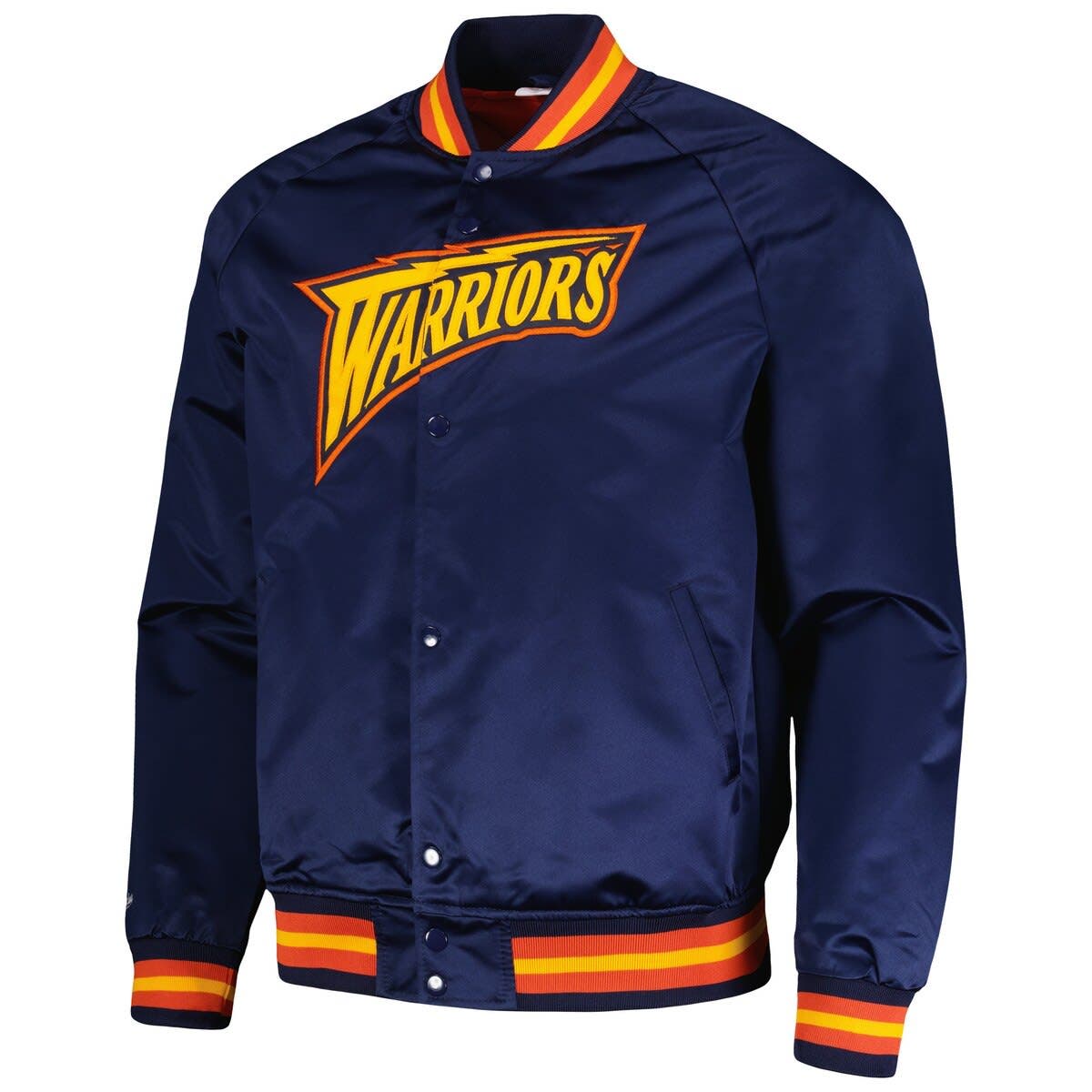 Mitchell & Ness Men's NBA Golden State Warriors Hardwood Warmup Pullover Jacket Pullovers