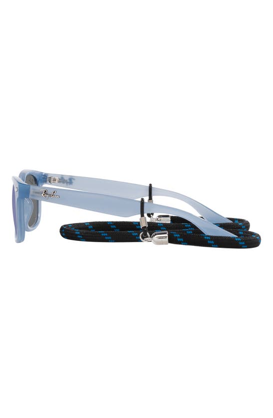 Ray Ban Ray-ban Kids' Junior Wayfarer 47mm Square Sunglasses In Opal Blue