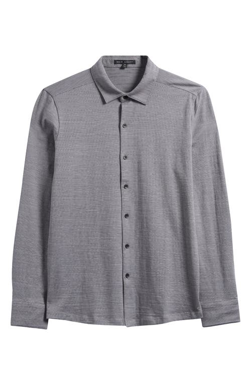 Robert Barakett Welshpool Knit Button-Up Shirt in Grey 