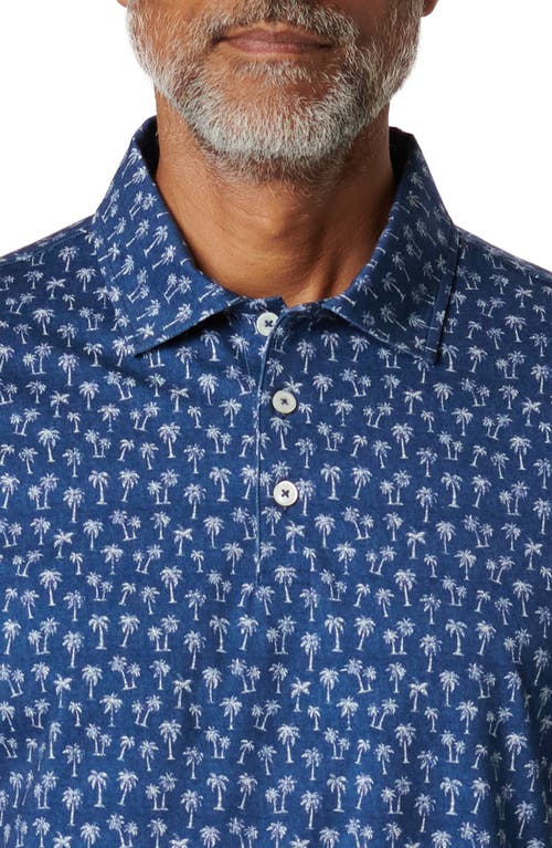 Shop Bugatchi Victor Ooohcotton® Palm Print Polo In Navy