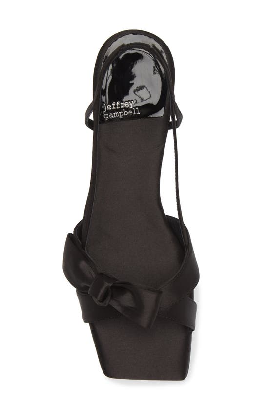 Shop Jeffrey Campbell Take A Bow Slingback Sandal In Black Satin
