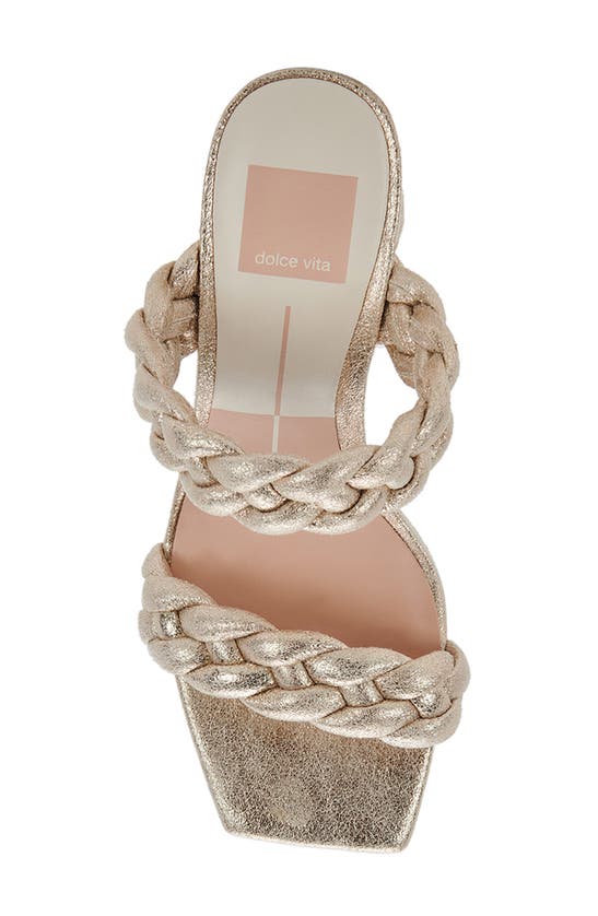 Dolce Vita Paily Heels In Light Gold Metallic Stella Suede In Gold